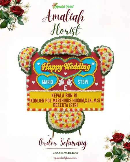 Papan Bunga Pernikahan Bula